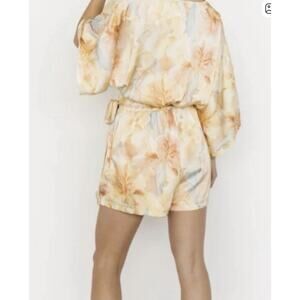 Baltic Born Aegean Romper Floral Sunrise Print Small Silky Boho Indie NWT!